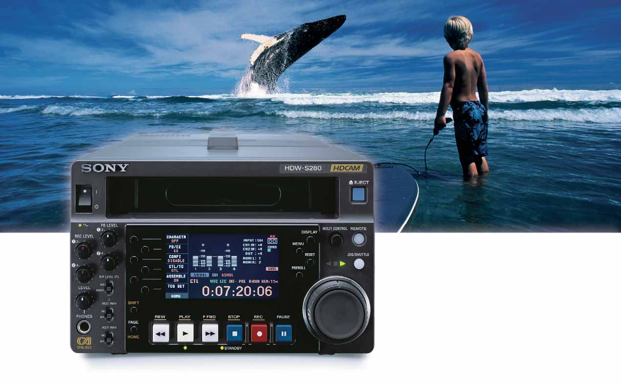 TM Videoregistratore digitale portatile HDW-S280 PRODUZIONE HDCAM NEI LUOGHI PIÙ REMOTI Il formato HDCAM si è stabilito come standard di riferimento per la produzione televisiva tradizionale di alta