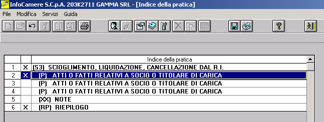 ovviamente consigliere, che viene nominato Liquidatore, Cavallaro Giorgia consigliere, cessa da tutte le cariche o qualifiche. In questo caso ci si posiziona sul primo int.