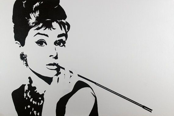 Tiffany Dipinto di Audrey Hepburn nel ruolo di Tiffany dipinto in