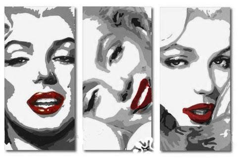 Codice QTI Marilyn Monroe Ritratti pop-art di Marilyn Monroe stampata