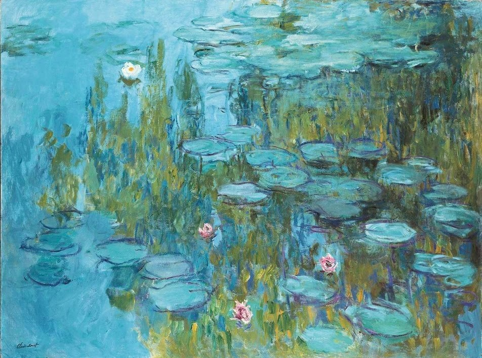 Ninfee Quadro di Claude Monet 1915 Olio su tela. Stagno con le ninfee.
