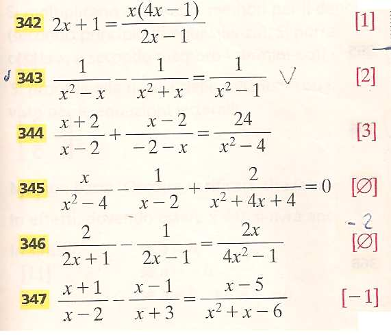 ALGEBRA Equazioni fratte