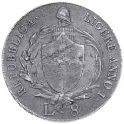 140 AG R BB+ 340 4788 Repubblica Ligure (1798-1805) 8 Lire