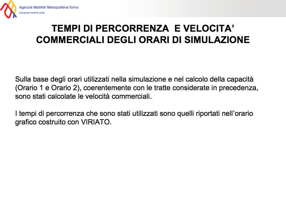 Analisi dei tempi di percorrenza e delle