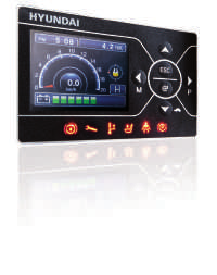 Lo schermo fornisce informazioni relative a velocità e accelerazione, angolo di sterzata e direzione di guida, indicatore di carica della batteria,