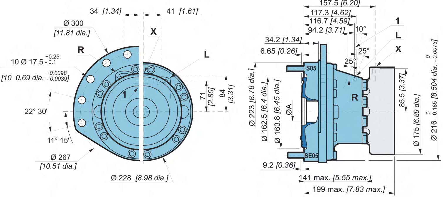 OCLAIN HYAULICS IOBASE E ISTIBUZIONE er motori Classic, su richiesta per motori HighFlow C F S M M S 0 5 S E 0 5 2 3 2 imensioni d'ingombro distribuzione a cilindrata 3 2 3 4 2 3 4 5 6 Modularità e