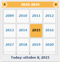 sistema è stato introdotto un oggetto calendario che permette una selezione più agevole della data.