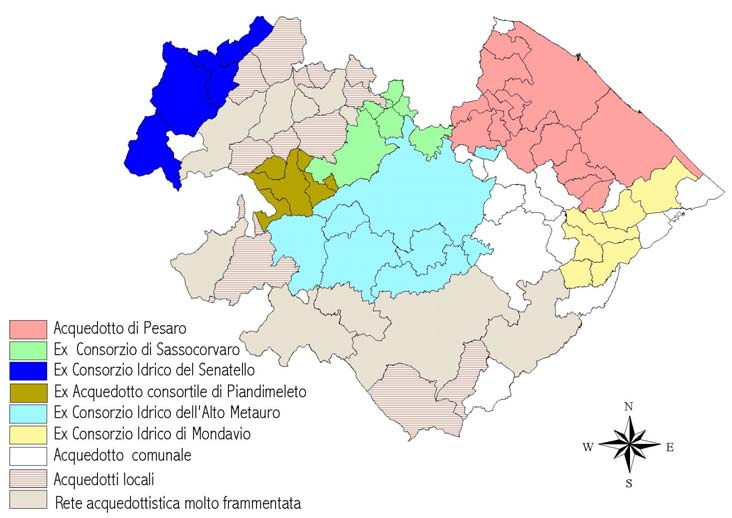 Principali reti acquedottistiche L ex Consorzio Idrico del Senatello serve i comuni di Novafeltria, Casteldelci, Sant Agata Feltria, Talamello.