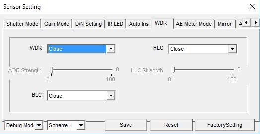 WDR In alcuni modelli è disponibile la funzione WDR (Wide Dynamic Range) che permette di riprendere in modo migliore scene con luminosità differente presente nel campo visivo.