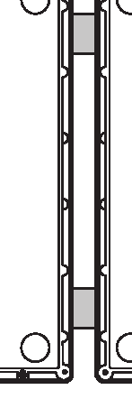 H3 241 / 331 / 421 mm 158 mm 79 mm 59 mm H2 213 / 303 / 393 mm H3 241 / 331 / 421 mm VERSIONE APPOGGIO PARETE Nota: Le quote H3= 241, 331, 421 relative all altezza totale, si