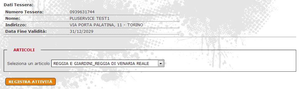 La tessera non è quindi valida per la registrazione dell ingresso. o Tessera valida : la smartcard è stata letta correttamente, è censita in anagrafica ed ha caricato un abbonamento valido.