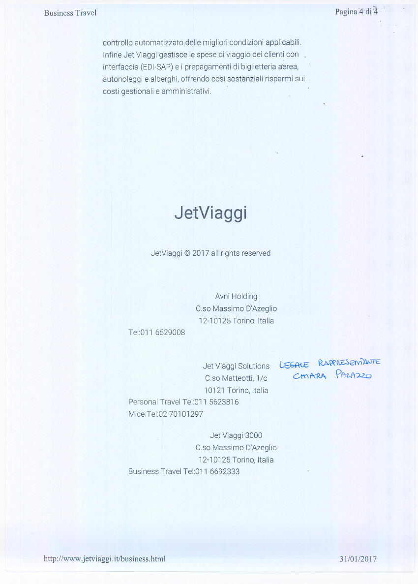 Business Travel Pagina4 di~'. controllo automatizzatodellemigliori condizioni applica bili. InfineJet Viaggigestiscele spesedi viaggiodei clienticon.