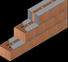 Giunto orizzontale Continuo copre l intera superficie del blocco e deve essere compreso tra 5 e 15 mm; le caratteristiche meccaniche della muratura si stimano tramite la tabella 11.10.