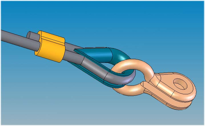 CAVI DI COLLEGAMENTO I cavi uniscono la cloche ai comandi nelle ali e, dato che consentono solo un movimento di trazione, necessitano della chiusura del circuito all interno dell ala.