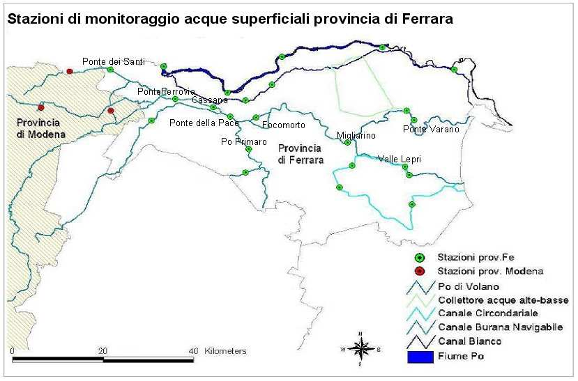 Dati storici di qualità delle acque del Po di Volano in