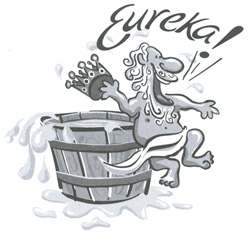 INGLESE Any object, wholly or partially immersed in a fluid, is buoyed up by a force equal to the weight of the fluid displaced by the object.