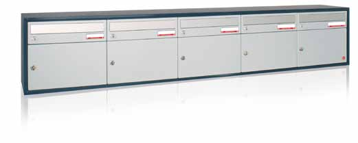 Abb. 1 Gruppo di cassette per lettere tipo 27, acciaio inox V4A,