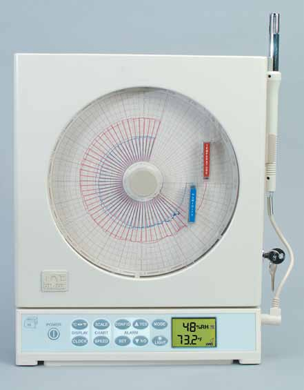 Registratore grafico circolare, portatile ed universale. 5 modelli disponibili. Disponibile nei colori bianco o grigio per soddisfare le diverse esigenze! 5 modelli disponibili! 1 temperatura/umidità con sonda cablata.