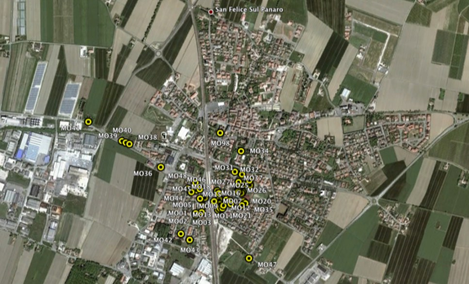 rilevati: numero 147 Particolare PROVINCIA DI FERRARA settore maggiormente colpito: Zona