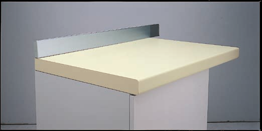 kom h2 cm Unicolor worktop h4 cm with aluminium profile.