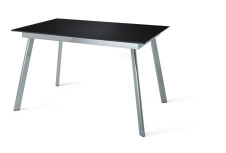 steel frame with laminate top unicolor edge white/black with two lateral