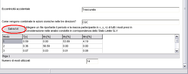 Figura 26.b Finestra principale del modulo SI-ERC Compiler impostato sulla scheda Identificazione strutturale (Tasto per il esportazione in formato.