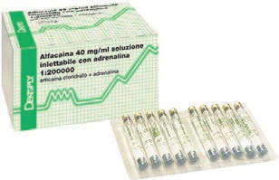 ANESTESIA ANESTETICI Alfacaina Anestetico per uso odontoiatrico Alfacaina 40 mg/ml soluzione iniettabile Articaina