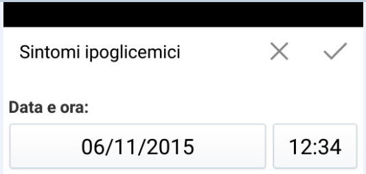 programma fare tap sull icona del software. Il dispositivo apre una schermata come da esempio.