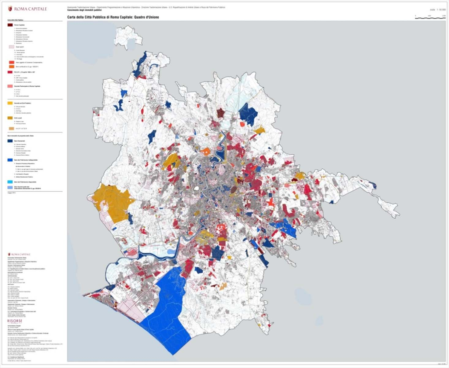 Rappresentazione della Città Pubblica Quadro di unione 1:50.