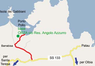 Su questa strada gira a destra per l Isola dei Gabbiani, poi percorri circa 1 km sino all ingresso del Residence AN- GOLO AZZURRO che trovi alla tua destra.