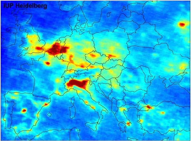 Livelli di diossido d azoto sull Europa