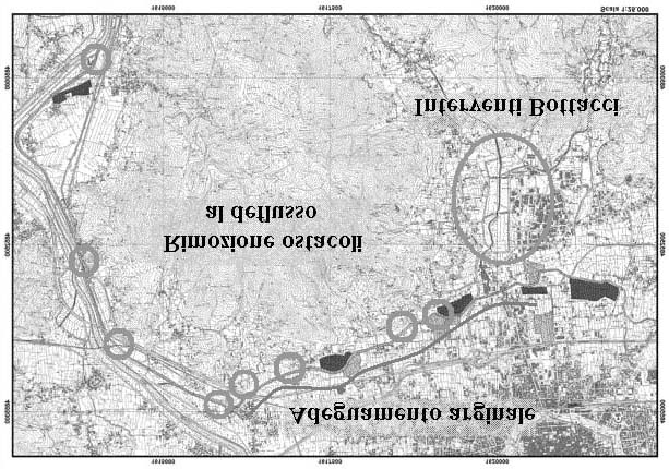 Questo studio ha reso inoltre possibile l individuazione dei principali interventi necessari per la riduzione del rischio idraulico (fig. 6).