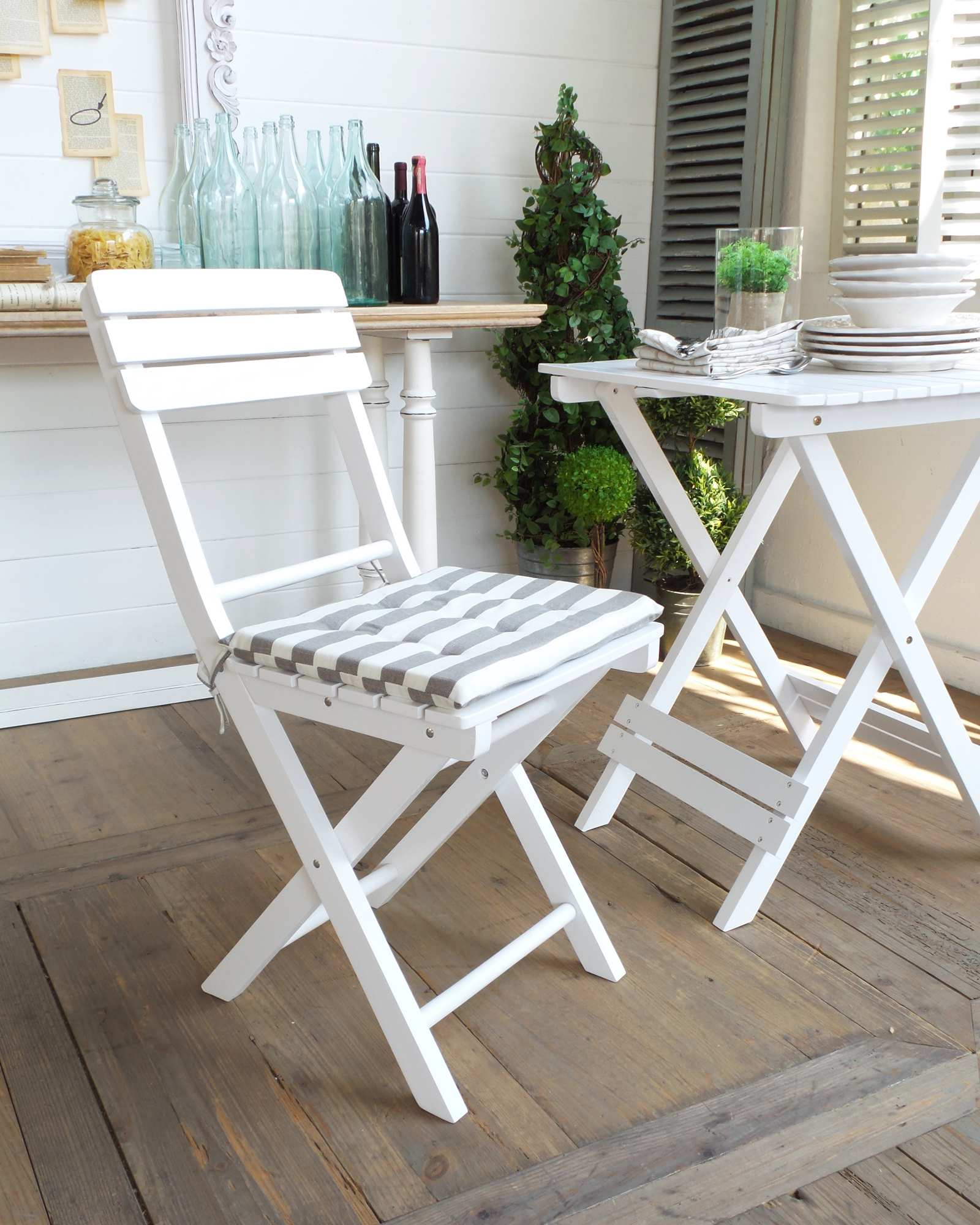 45.1246 2 sedie pieghevoli legno white *45.