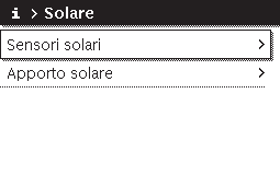 Richiamo delle informazioni dell'impianto 6 Utilizzo Richiamo delle informazioni dell'impianto solare Se la visualizzazione standard sul display è attiva, premere il tasto menu per aprire il menu