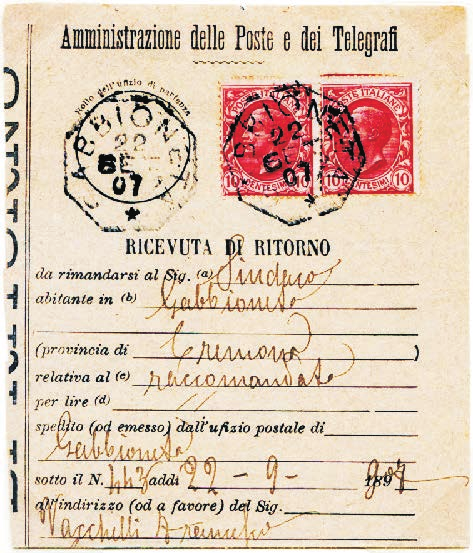2 Regno d Italia Tariffa: I periodo 1.3.1861-28.2.1919 c.