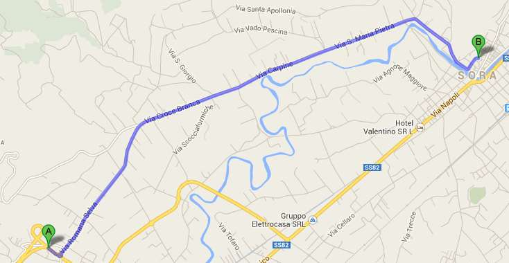 7 1.2 Da Uscita Superstrada a Centro Città (sede Corso) In totale circa 6 Km.