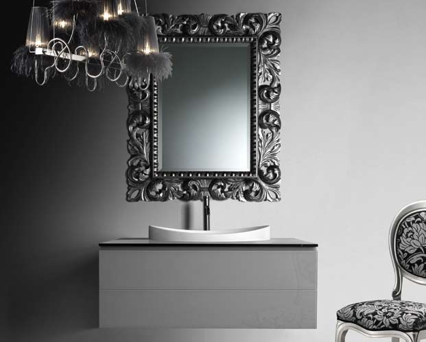 pottery B 81 specchio mirror_t 460 argento