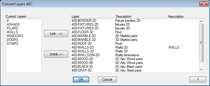Dalla lista dei layer generici a sinistra selezionati il layer corrispondente ai muri 2D (nel