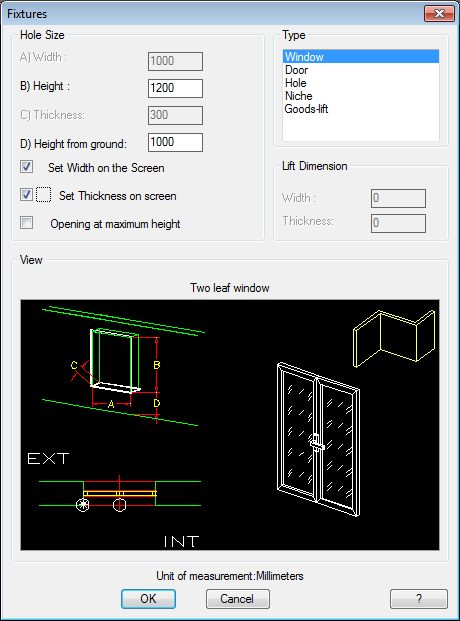 Prima di estrudere i muri 2D per creare il 3D è necessario inserire gli infissi, poichè quelli esistenti nel disegno originale sono solamente dei semplici elementi CAD.