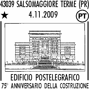 1586 RICHIEDENTE: Gruppo Filatelico Numismatico Fidenza DFL SEDE DEL SERVIZIO: Piazzale della Giustizia, 2-43039 Salsomaggiore Terme (PR) DATA: 4/11/09 ORARIO:10/16 Struttura competente: Poste