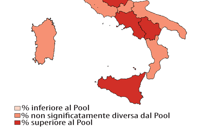 Asl 5 4,6% Asl 1 3,8% Media Ligure: 3,9% (IC 95% 3,4-4,5) Media Italiana: 5% In Liguria