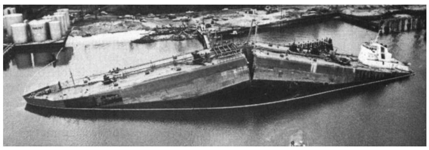 CURIOSITA : le navi Liberty e la frattura fragile Durante la Seconda Guerra Mondiale, furono costruite numerose navi da trasporto (le navi della libertà).