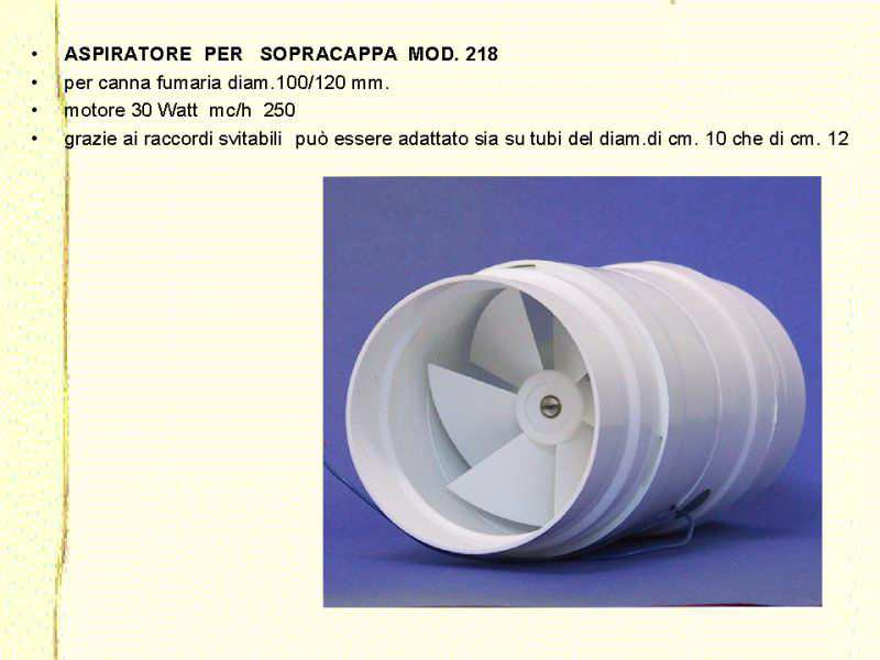 MAM07 Ø 0 mm con griglia singola e ventola Pz.