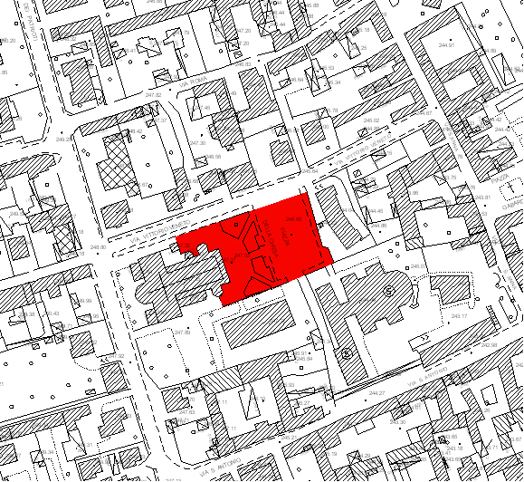 1 Esame degli spazi pubblici di relazione Piazza della Chiesa Superficie mq 2858 Caratteristiche: X pavimentazione di qualità X arredo urbano X alberatura, sistemazioni a verde X pedonalità protetta