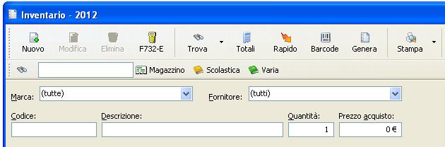 L inventario deve essere redatto nell anno fiscale 2012 e si deve compilare entro il 31 dicembre; in alternativa si può compilare nel 2013 avendo l accortezza di portarsi nell anno fiscale 2012.