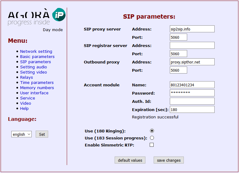 8. Esempio di configurazione: chiamata in modalità SIP ad un monitor ed ad uno smart phone in sequenza Questo esempio mostra come ricevere una chiamata in modalità SIP tramite un videocitofono