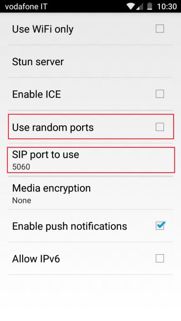 9. Esempio di configurazione: chiamata in modalità P2P all'interno di una rete LAN Per poter ricevere le chiamate attraverso lo Smart phone in modalità P2P è necessario configurare