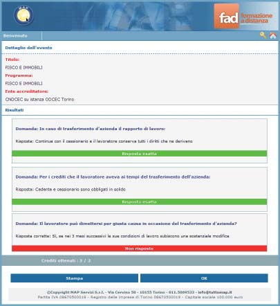 certificato dei crediti formativi maturati sulla propria