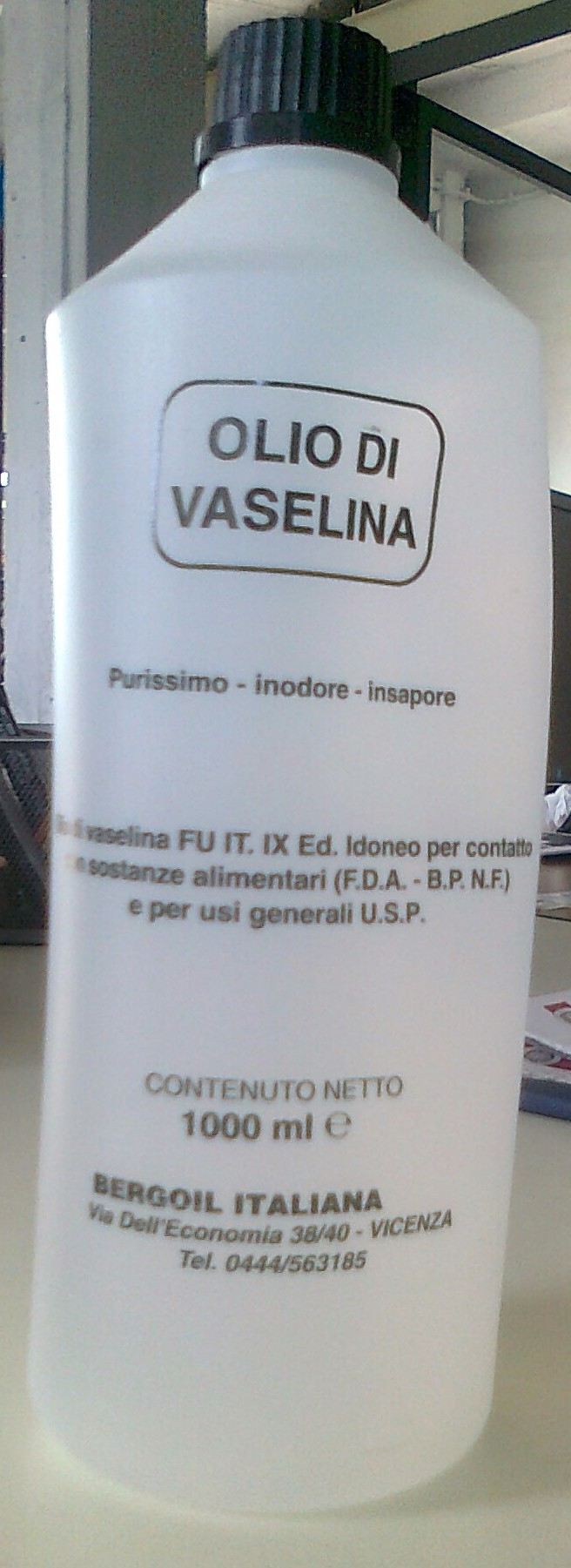 Olio di vaselina a livello FU IX^ Ed., F.D.A., U.S.P.