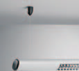 Accessori Accessories Vega 50 Ø 40 Sospensione semplice Rosone in policarbonato autoestinguente, con fune acciaio (lunghezza 500 mm) e dispositivo per regolazione millimetrica. Carico massimo 7 kg.